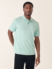 Aqua Green Regular Fit Short Sleeve Pique Polo Shirt - Image 1 of 8