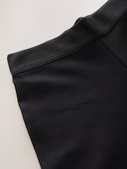 Black Pull-On Cotton Rich Jersey Stretch Wide Leg Trousers (3-17yrs) - Image 7 of 8