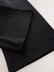 Black Pull-On Cotton Rich Jersey Stretch Wide Leg Trousers (3-17yrs) - Image 9 of 9