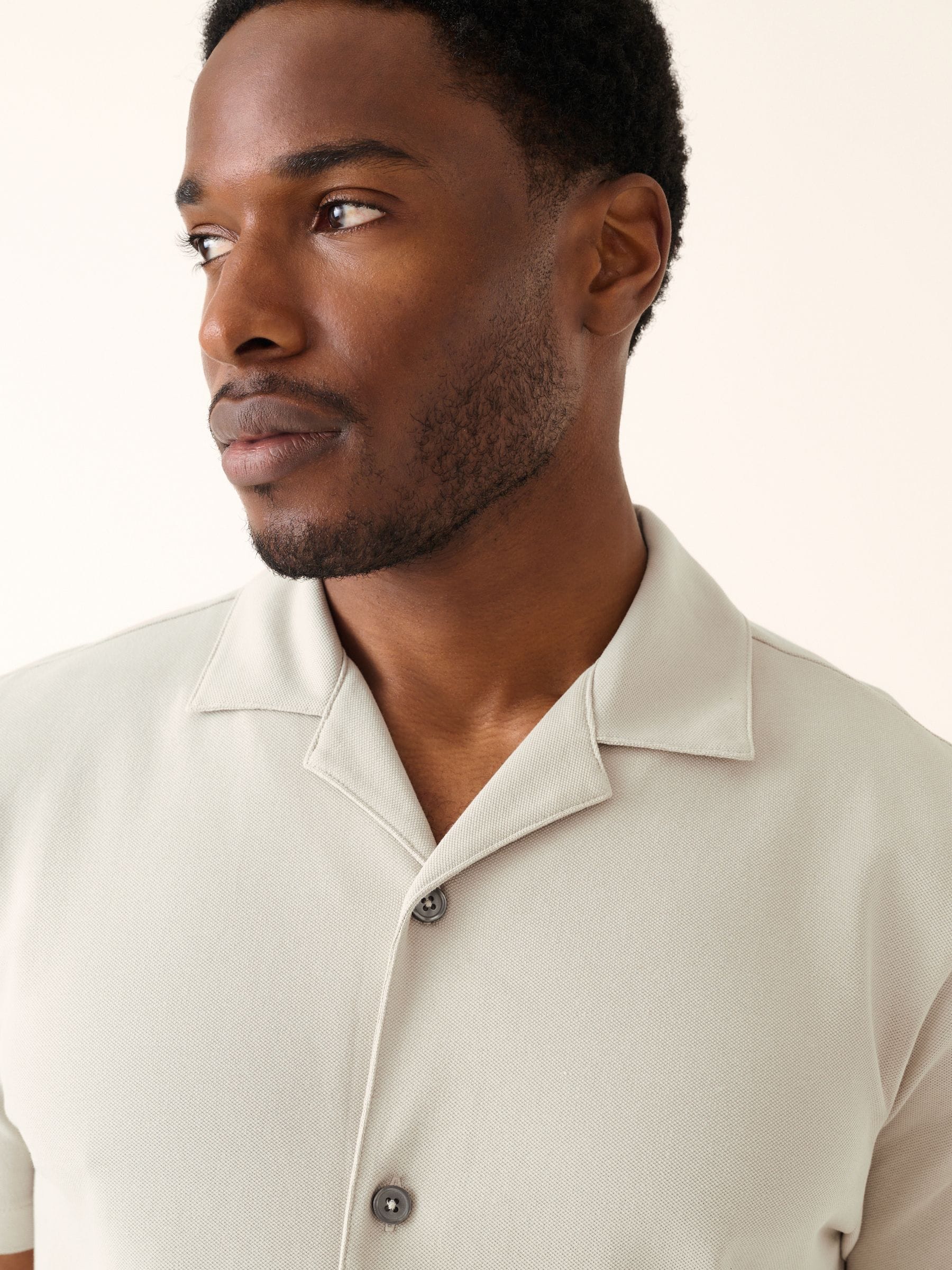 Buy Neutral Putty Short Sleeve Pique Shirt from Next Romania