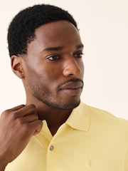 Yellow Regular Fit Short Sleeve Pique Polo Shirt - Image 4 of 8