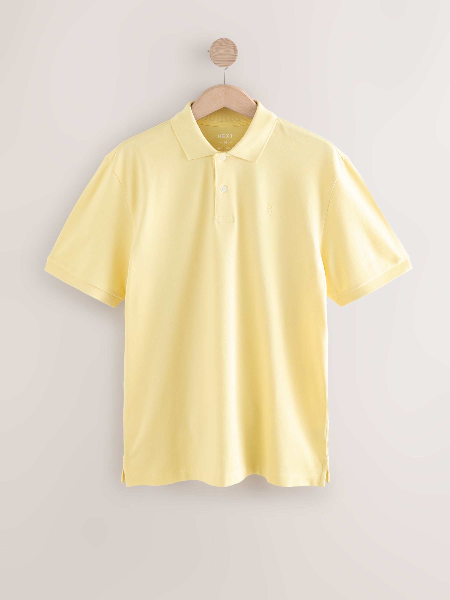 Buy Yellow Regular Fit Short Sleeve Pique Polo Shirt from Next USA