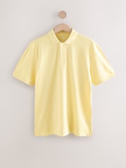 Yellow Regular Fit Short Sleeve Pique Polo Shirt - Image 6 of 8