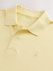 Yellow Regular Fit Short Sleeve Pique Polo Shirt - Image 8 of 8