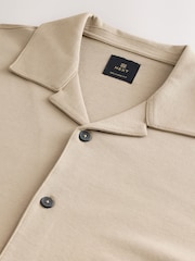 Stone Relaxed Fit Smart Cuban Collar Jersey Shirt - Image 6 of 6