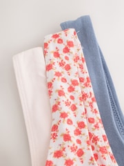 Blue/Cream/Floral 3 Pack Ultimate Comfort Crop Tops - Image 5 of 6