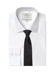 Hawes & Curtis Slim Poplin 100% Cotton White Shirt - Image 2 of 3