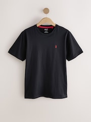Zwart - Slim Fit - 100% katoenen T-shirt met hertenprint - Image 5 of 7