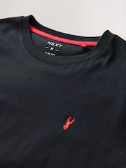 Zwart - Slim Fit - 100% katoenen T-shirt met hertenprint - Image 6 of 7