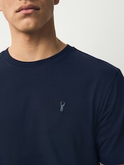 Bleu/Marine/Blanc/Acier - Slim Fit (Slim Fit) - T-shirt en coton 100% 4 Paquet - Image 12 of 12
