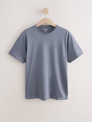 Bleu/Marine/Blanc/Acier - Slim Fit (Slim Fit) - T-shirt en coton 100% 4 Paquet - Image 5 of 12