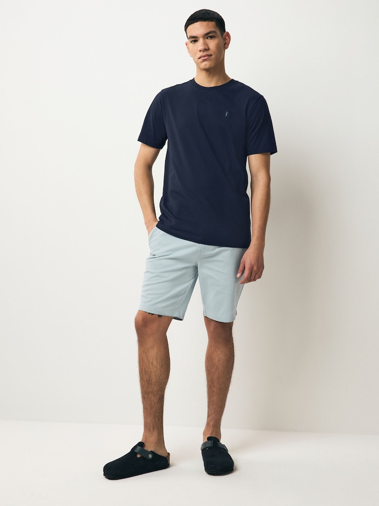 Bleu/Marine/Blanc/Acier - Slim Fit (Slim Fit) - T-shirt en coton 100% 4 Paquet - Image 9 of 12