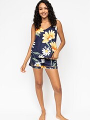 Cyberjammies Blue Georgina Floral Print Cami and Shorts Set - Image 1 of 3