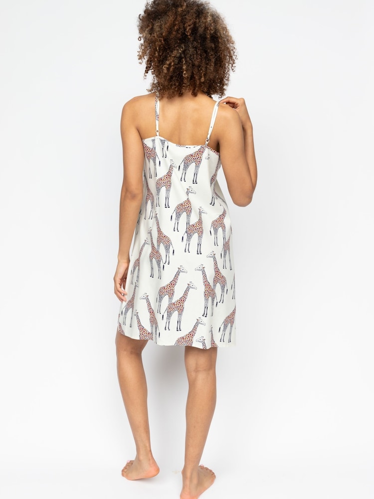 Cyberjammies Kort Nachtjapon met bandjes en Georgina Giraffe Print - Image 2 of 4