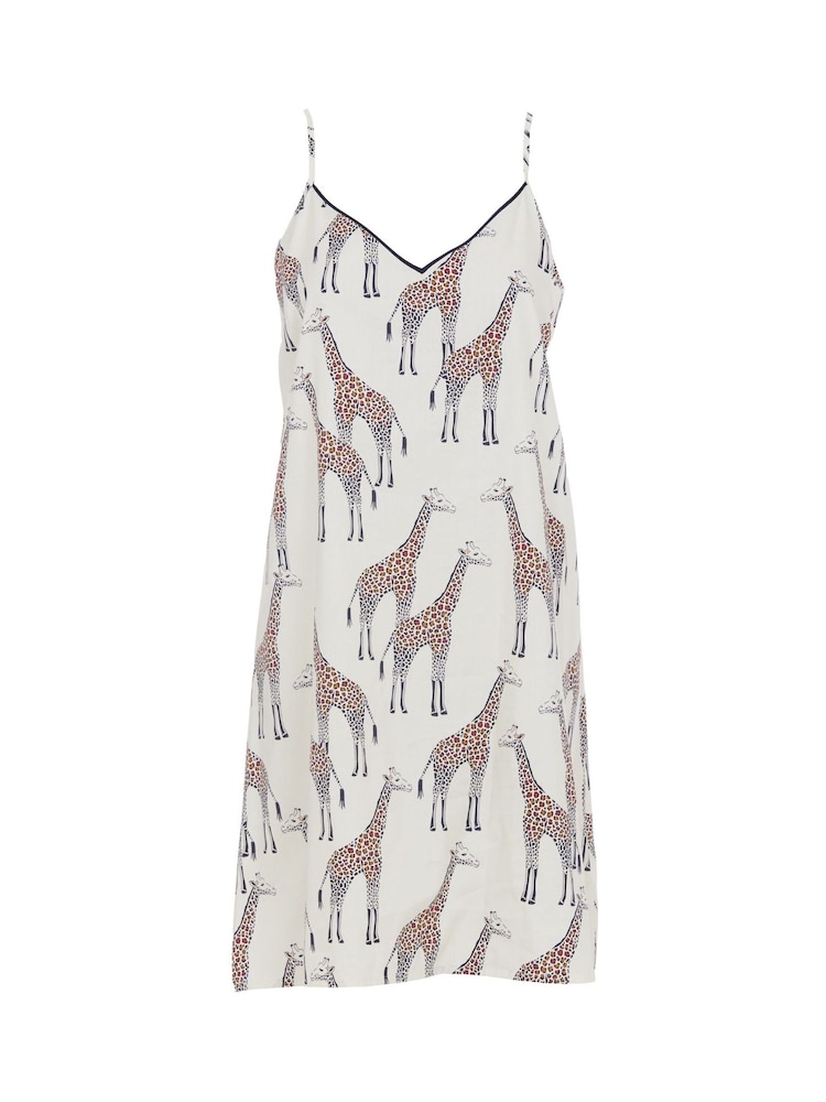 Cyberjammies Kort Nachtjapon met bandjes en Georgina Giraffe Print - Image 4 of 4
