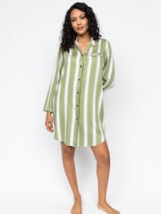 Cyberjammies Green Printed Stripe Shirt - Image 1 of 4