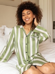 Cyberjammies Green Printed Stripe Shirt - Image 3 of 4