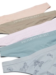Huidskleur/groen/paars/blauw - Victoria's Secret set van 5 slips - Image 2 of 4