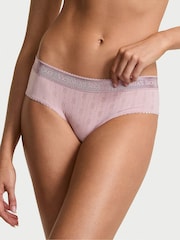 Victoria's Secret Violet Pearl Purple Hipster Logo Pointelle Knickers - Image 1 of 3