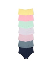 Victoria's Secret Yellow/Pink/Green/Purple/Grey/Blue Cheeky 7 Pack Knickers - Image 1 of 4