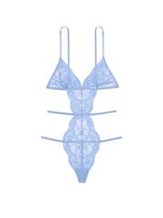 Victoria's Secret Blue Cameo Lace Bodysuit - Image 3 of 4