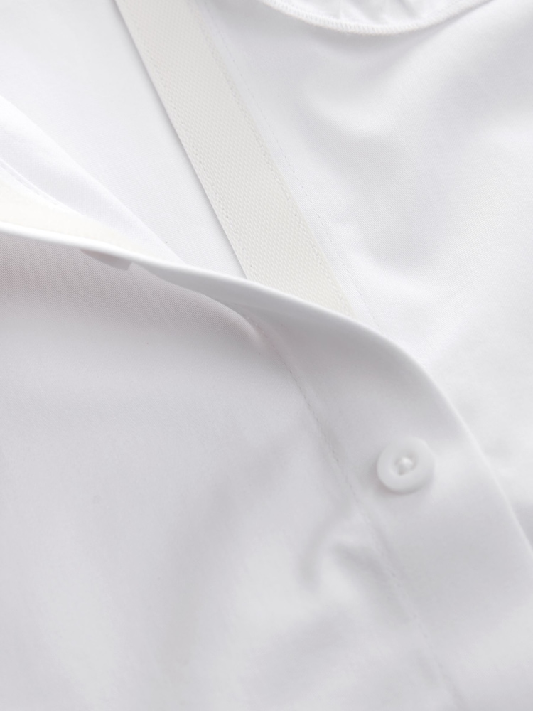 White Girls Touch Fastening Cotton Rich Frill Collar School Blouse (3-14yrs) - Image 11 of 11
