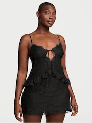 Victoria's Secret Black Lace Slip Dress - Image 1 of 3