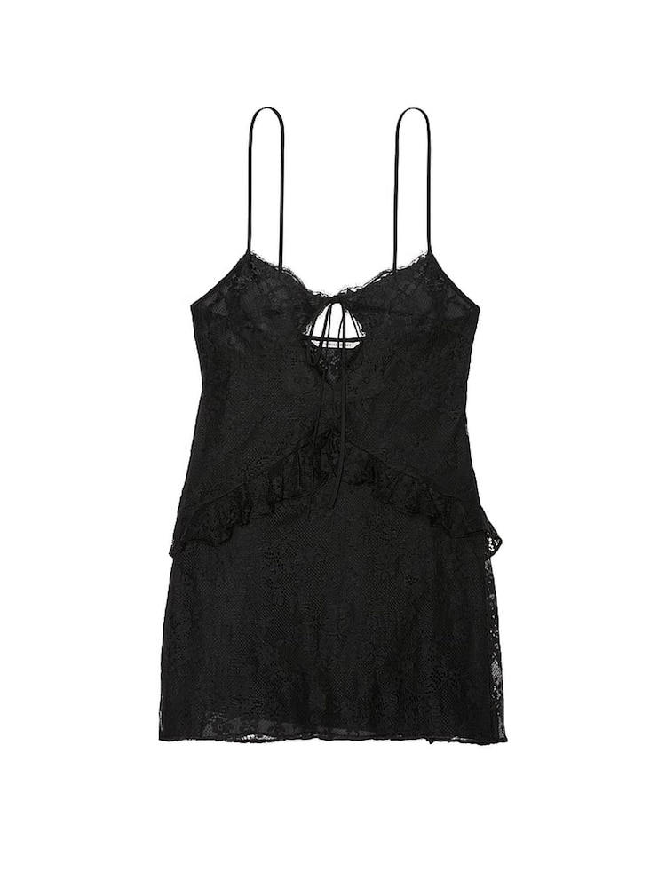 Victoria's Secret Black Lace Slip Dress - Image 3 of 3