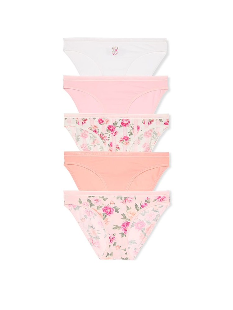 Wit/roze/oranje - Victoria's Secret set van 5 slips - Image 1 of 2