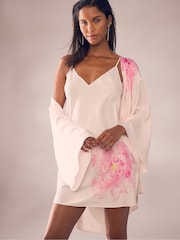 Victoria's Secret Faint Pink Peony Satin Open Back Slip - Image 3 of 3