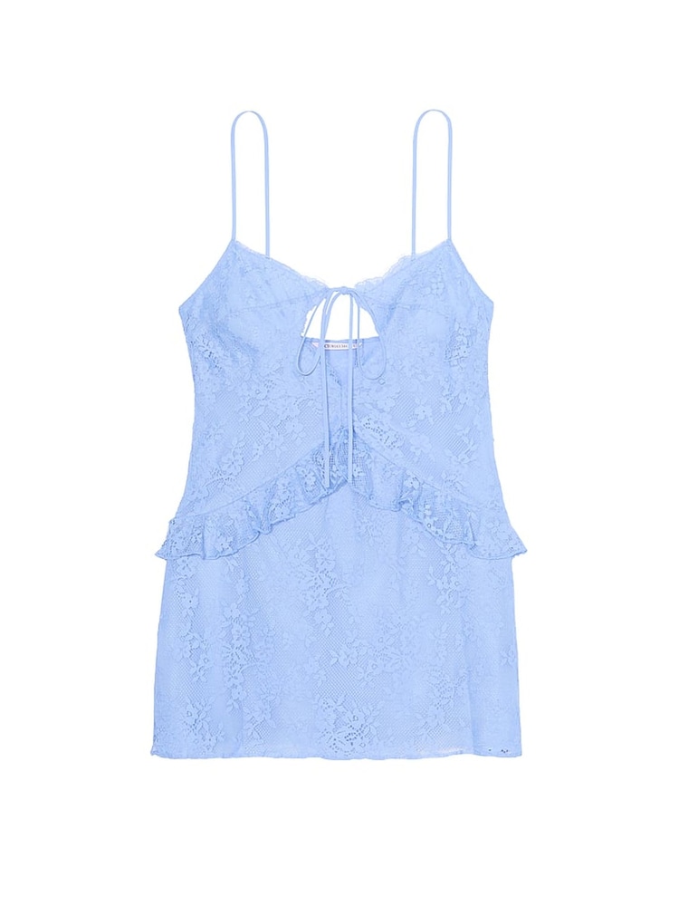 Victoria's Secret Blue Cameo Lace Slip Dress - Image 3 of 3