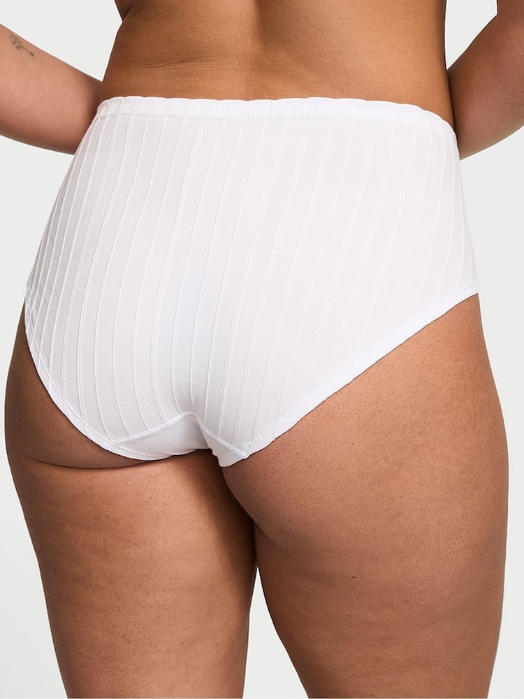 Victoria's Secret White Hipster Rib Knickers - Image 2 of 3