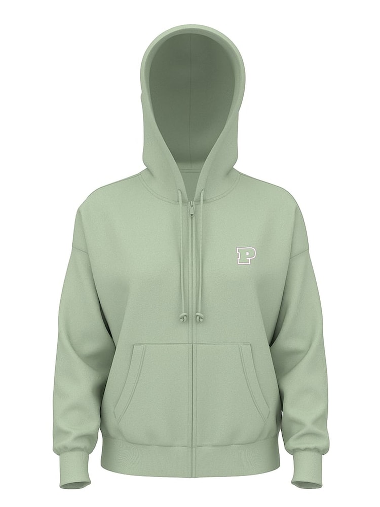 Victoria's Secret PINK Green Garden Full Zip Hoodie - Image 4 of 4