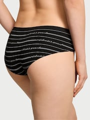 Victoria's Secret Black Logo Script Hipster Knickers - Image 2 of 3