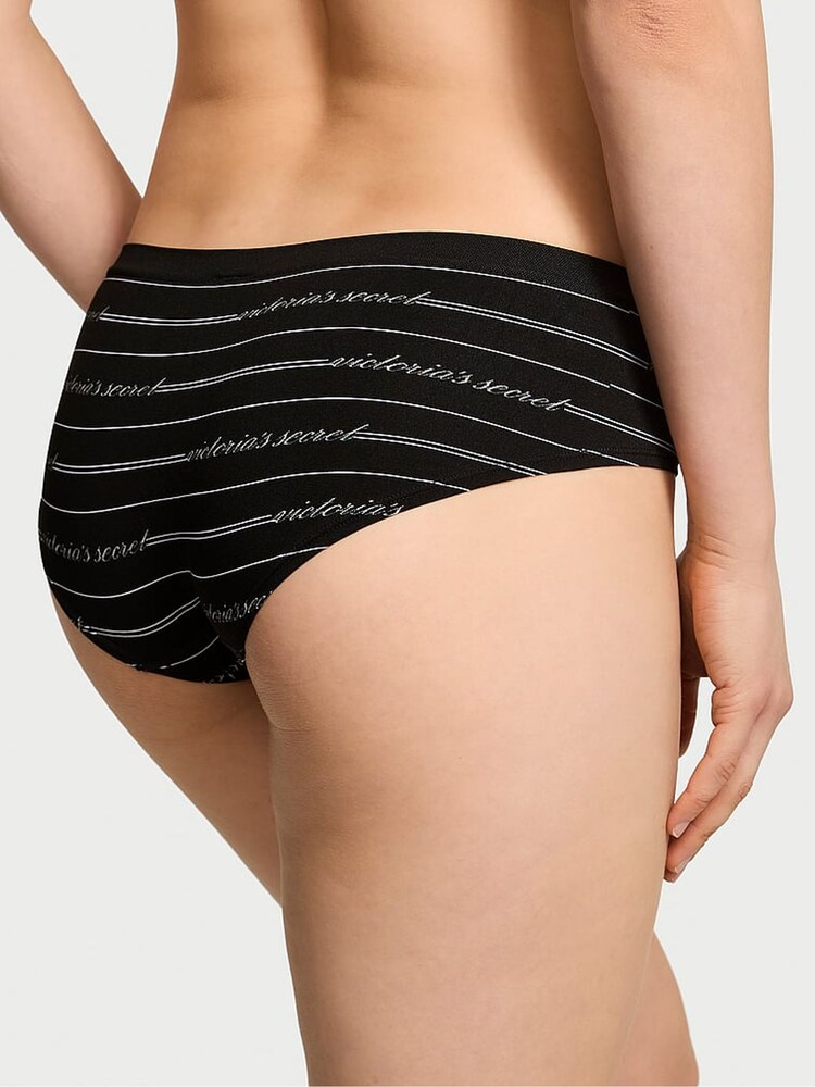 Victoria's Secret Black Logo Script Hipster Knickers - Image 2 of 3 Victoria's Secret Black Logo Script Hipster Knickers - Image 2 of 3
