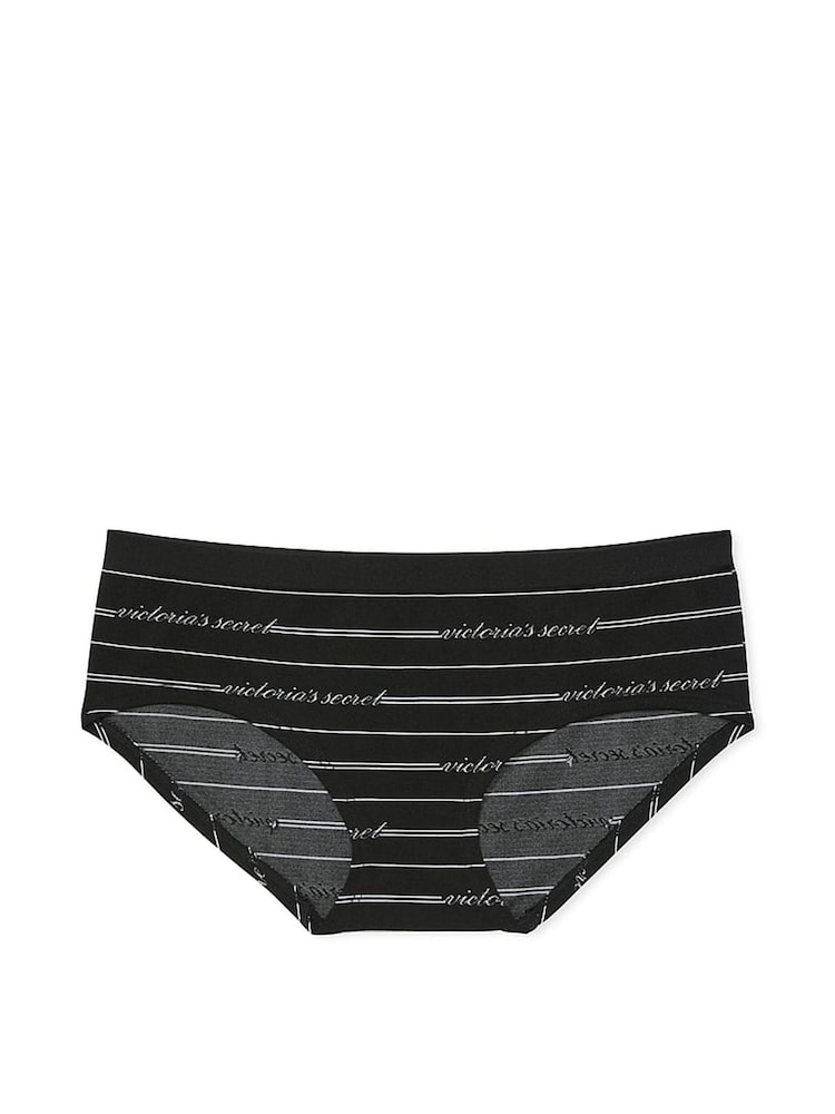 Victoria's Secret Black Logo Script Hipster Knickers - Image 3 of 3
