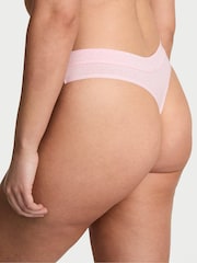 Victoria's Secret Pink Petal Heather Thong Cotton Logo Knickers - Image 2 of 3