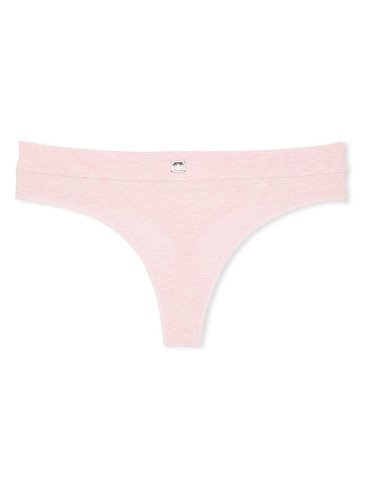 Victoria's Secret Pink Petal Heather Thong Cotton Logo Knickers - Image 3 of 3