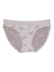 Victoria's Secret Silver Pearl Grey Butterfly Bikini Knickers - Image 3 of 3