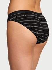 Victoria's Secret Black Logo Script Bikini Knickers - Image 2 of 3