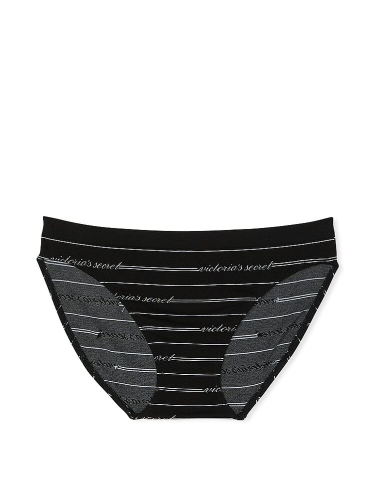 Victoria's Secret Black Logo Script Bikini Knickers - Image 3 of 3