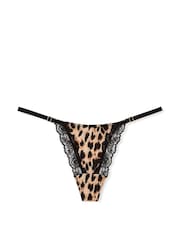 Victoria's Secret Leopard Brown G String Lace Trim Knickers - Image 3 of 3