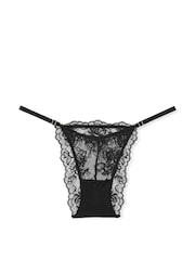 Victoria's Secret Black Brazilian Rose Lace Knickers - Image 3 of 3