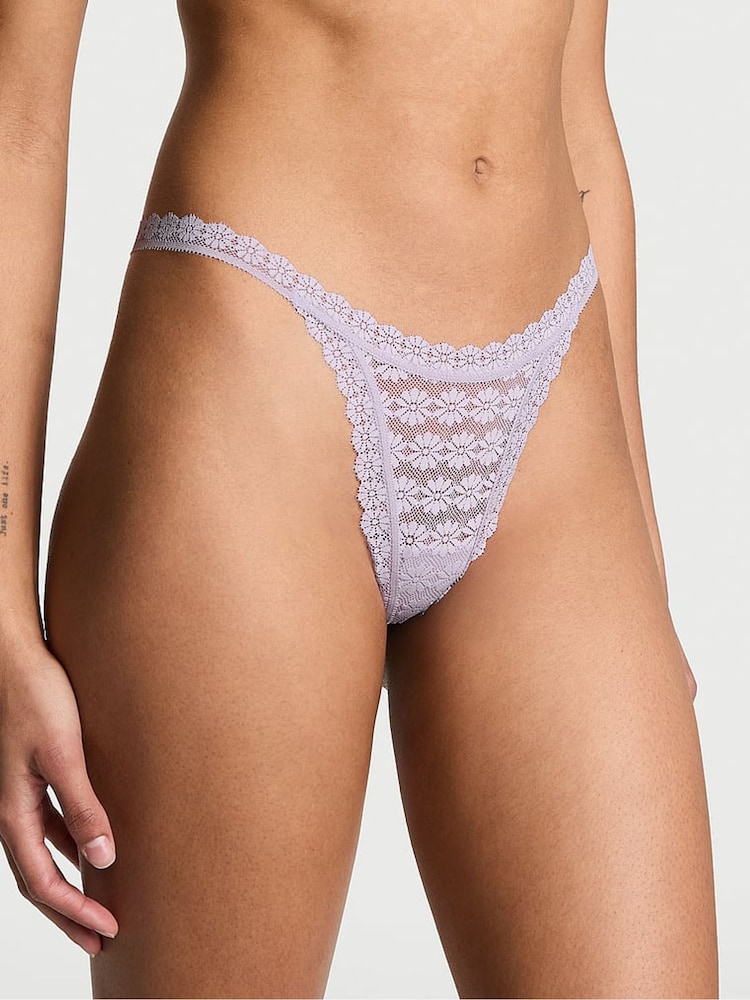 Victoria's Secret Feather Purple Thong Knickers - Image 1 of 3