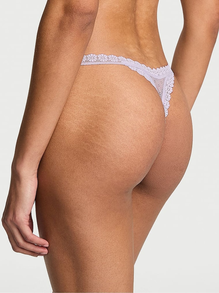 Victoria's Secret Feather Purple Thong Knickers - Image 2 of 3