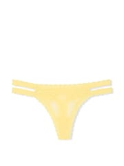 Victoria's Secret Yellow Tulip Double Strap Thong Knickers - Image 3 of 3