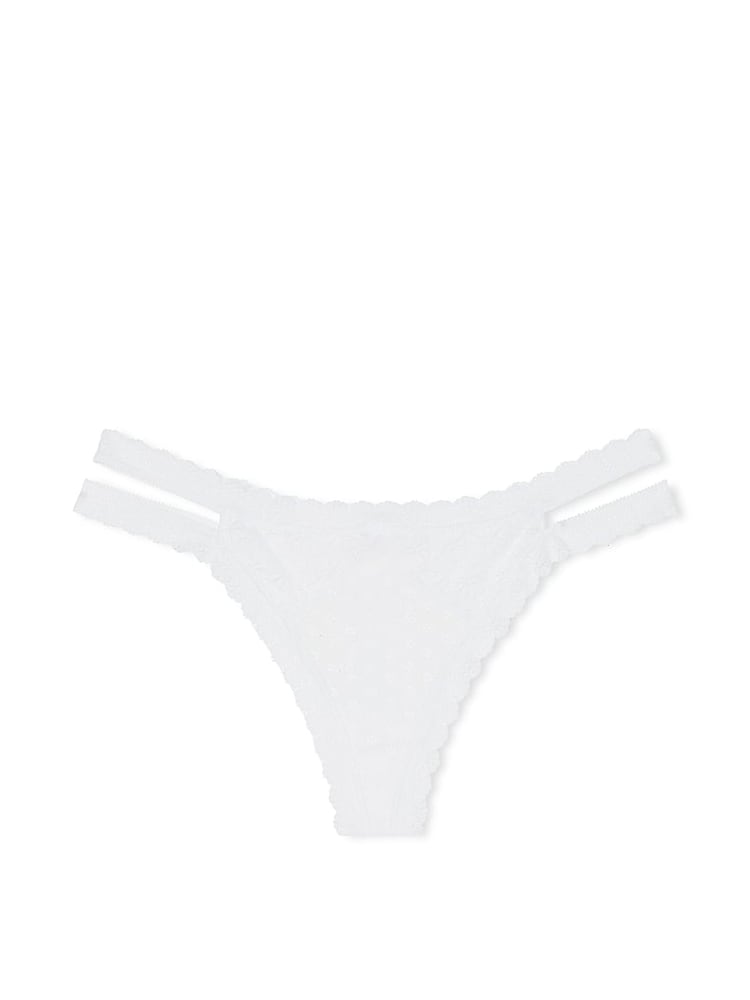Victoria's Secret White Double Strap Thong Knickers - Image 3 of 3