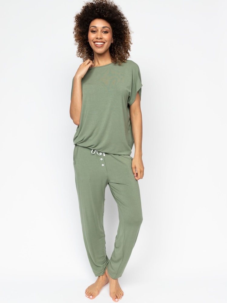 Cyberjammies Green Jersey Slouch and Bottoms Set - Image 1 of 3 Cyberjammies Green Jersey Slouch and Bottoms Set - Image 1 of 3