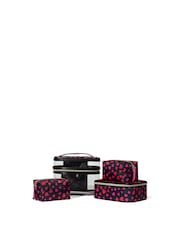 Victoria's Secret Black & Pink Hearts 4 in 1 Makeup Bag - Image 1 of 2