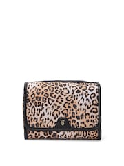 Victoria's Secret Leopard Brown Jetsetter Hanging Makeup Bag - Image 1 of 3